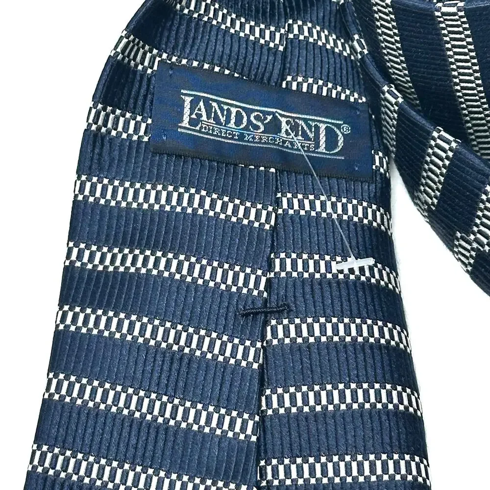 Lands End Silk Striped Tie